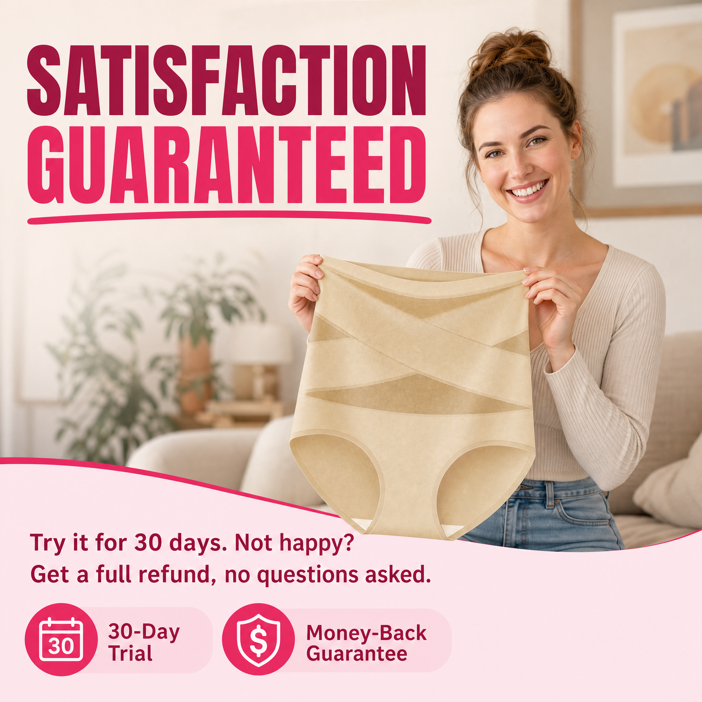 High-waisted postpartum shaping underwear — main:guarantee