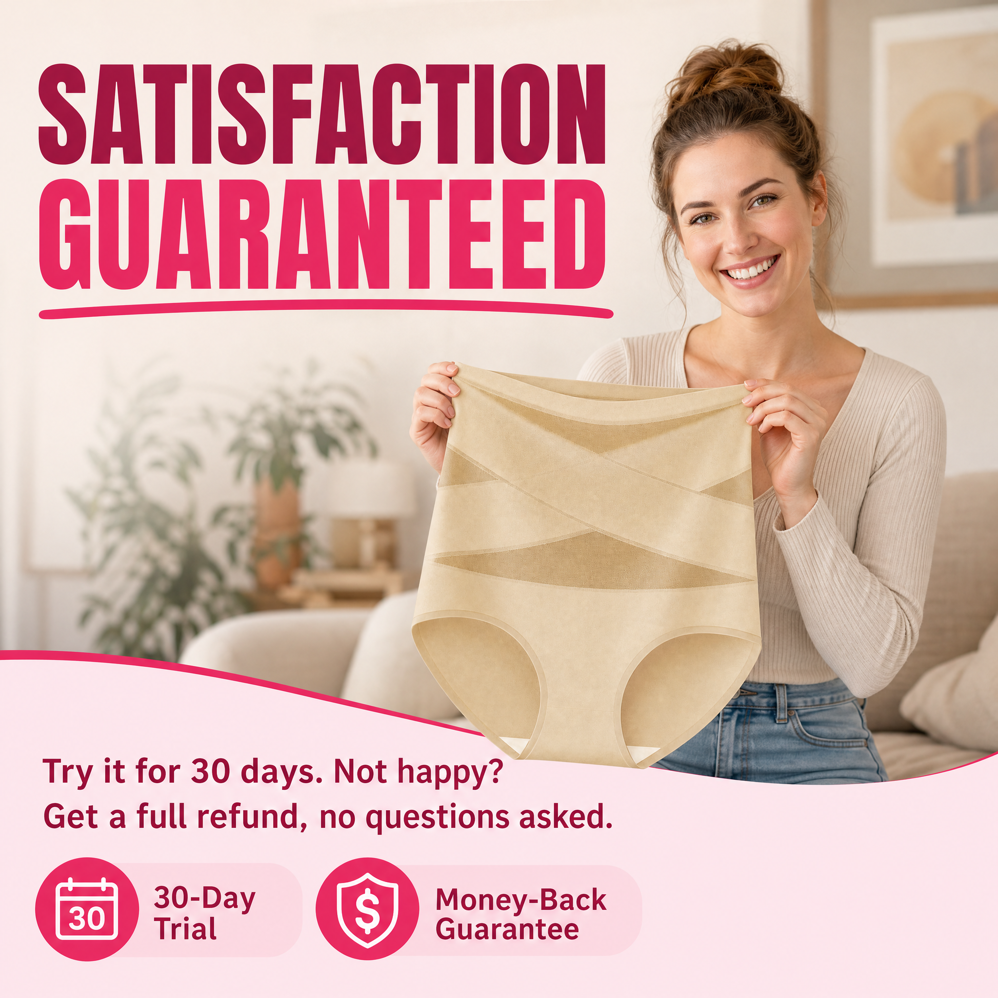 High-waisted postpartum shaping underwear — main:guarantee