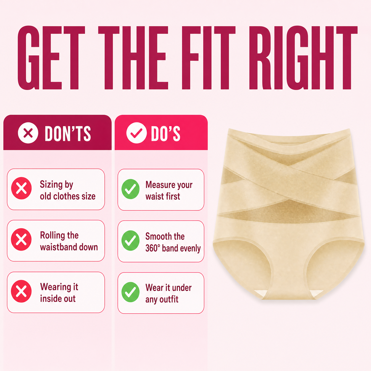 High-waisted postpartum shaping underwear — main:how_to